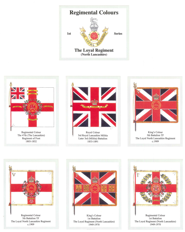 The Loyal Regiment (North Lancashire) 1st Series- 'Regimental Colours' Trade Card Set by David Hunter